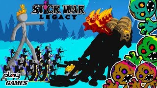 Построил АРМИЮ лучников против ЗОМБИ! 48+ ночей СТРАХА! стикмен игра Stick war Legacy Зомби режим