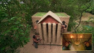 Building The Most Wilderness White House Villa In Deep Forest
