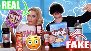 BRANDED VS UNBRANDED FOOD CHALLENGE!! VS MY SISTER!!