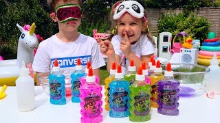 3 ЦВеТа Лизун ЧЕЛЛЕНДЖ или 3 COLORS OF GLUE SLIME CHALLENGE