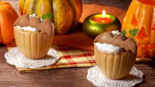 【スイーツレシピ】かぼちゃのプチスフレ　The petit souffle of a Japanese pumpkin