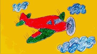 Самолетик - Как нарисовать самолет видео