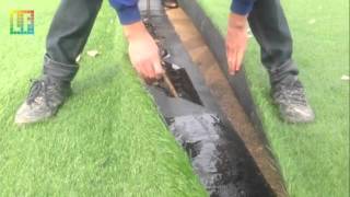 Укладка искусственной травы для футбола