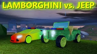 JEEP vs. LAMBORGHINI [SPEED TEST] *NEW UPDATE* (Roblox JailBreak)