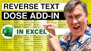 Excel Reverse Text in Excel - 2508E