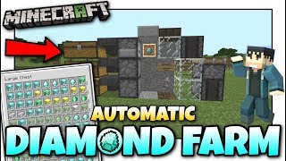 Minecraft - AUTOMATIC DIAMOND FARM [ Tutorial ] PS4 / MCPE / Xbox / Bedrock