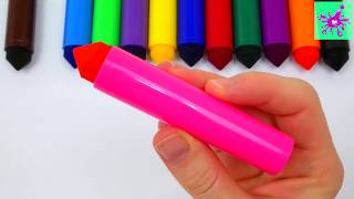 Learn Colors with BIG MARKERS. Learn Names of Colors
