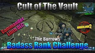 Borderlands 2 | Cult of the Vault | The Burrows | Badass Rank Challenge Guide