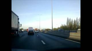 M25 - Anticlockwise 13-12,  Lorry Accident, 10th April 2012,06:10:36am