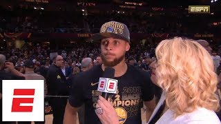 Stephen Curry interview with Doris Burke after Warriors win 2018 NBA title by sweeping Cavs | ESPN
