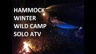 HAMMOCK WINTER WILD CAMP SOLO BUSHCRAFT SURVIVAL ATV