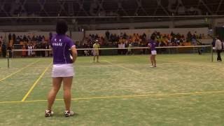 ソフトテニス　高校近畿インドア2013　女子　個人戦　決勝戦　秋田・楠（和歌山信愛高校）ー山本・川見（福知山成美高校）