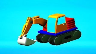 Экскаватор для детей - Собираем конструктор Build and Play. Мультики про Рабочие Машины