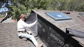 Install stucco netting over weather barrier, rendering wire mesh