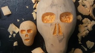 Как сделать маску Манекен лица головы из пенопласта How to make a mask skull foam