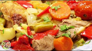 Баранья лопатка тушёная в овощах. Просто, вкусно, недорого!