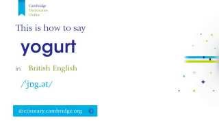 How to say yogurt