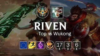 Riven Top vs Wukong - EUW Grand Master Patch 8.24
