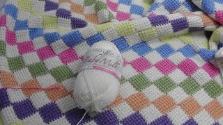 Häkeln Entrelac Baby-Decke Veronika Hug