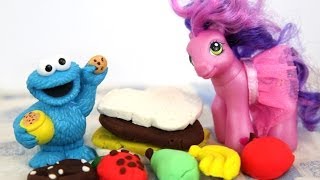 Play Doh Cookie Monster Picnic with My Little Pony MLP