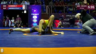 1/2 WW - 68 kg: T. SJOEBERG (SWE) v. Y. ANDREICHYKAV (BLR)