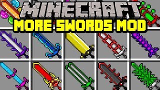 Minecraft MORE SWORDS MOD! | CRAFT SWORDS WITH UNLIMITED ABILITIES! | Modded Mini-Game