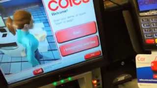 Self check out machine @ Coles