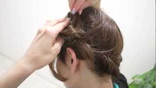 Japanese braid【簡単編み込みロールアップ ミディアムヘアアレンジ】