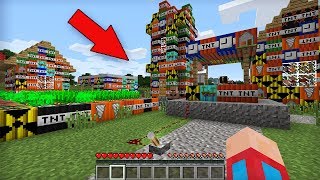 Я ВЗОРВАЛ ДЕРЕВНЮ ЖИТЕЛЕЙ ИЗ 10000 ДИНАМИТА В МАЙНКРАФТ 100% TROLLING TNT MINECRAFT ВЕСЬ ТНТ В МАЙНЕ