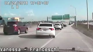 Dashcam Shows Trooper Chasing Down Driver Who Hit Her Patrol Car