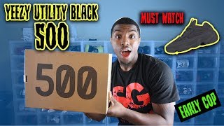 ADIDAS YEEZY 500 UTILITY BLACK EARLY PICK UP!! MUST WATCH