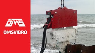 OMS Vibro Hammer on Worksite, Crane Suspended, SVR 50 NF, Samsun