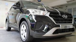 2018 Hyundai Creta Facelift E Plus Diesel | Phantom Black | Exterior and Interior