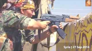 KURDISH GIRLS FIGHTERS  IN REAL BATTLE vs. ISIS in Kobani