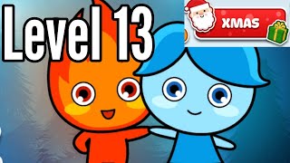 LuckyBoy And PrettyGirl Level 13 Xmas Neol Android iOS Crystal Temple Maze Walkthrough Solution