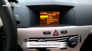 Opel Astra H secret menu