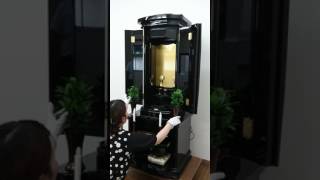 王華 黒塗り  仏具を風雅  オーク色にしてみました