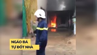 Thanh niên "ngáo đá" tự tay đốt nhà mình ngay mùng 3 Tết