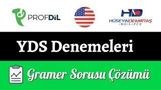 YDS Gramer Sorusu Çözümleri 3 - YDS Konu Anlatımı