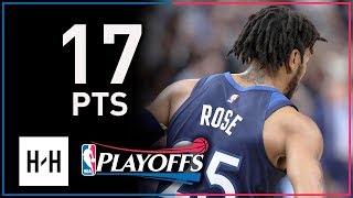 Derrick Rose Full Game 3 Highlights Wolves vs Rockets 2018 Playoffs - 17 Points!