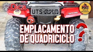 EMPLACAMENTO DE QUADRICICLO - Pode ou não pode??? Veja aqui