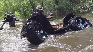 ОПАСНЫЙ БРОД ! УТОПИЛИ BRP RENEGADE 1000 и ТРИ CFMOTO X8