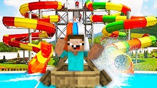 НУБ НАШЕЛ АКВАПАРК В МАЙНКРАФТ В РЕАЛЬНОЙ ЖИЗНИ ! НУБИК ИГРАЕТ В MINECRAFT МУЛЬТИК