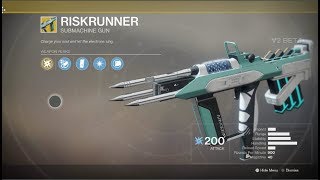 Destiny 2 Riskrunner SubMachine Gun Exotic Weapon Review