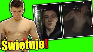 Adrian PoLak świętuje po wygranej z Magicalem na FAME MMA
