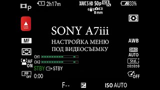Sony A7iii Настройка меню под видеосъемку