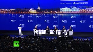 Владимир Путин проводит пленарное заседание на полях ПМЭФ