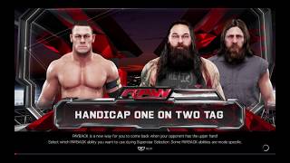 WWE 2K19 Bray Wyatt '14,Daniel Bryan '14 VS John Cena '13 2 VS 1 Handicap Tag Match