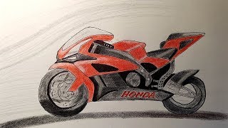 Как Нарисовать МОТОЦИКЛ, Рисунки для детей и начинающих #drawings
