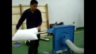 Fiber opening and pillow filling machine with 2 filling nozzles (2018)